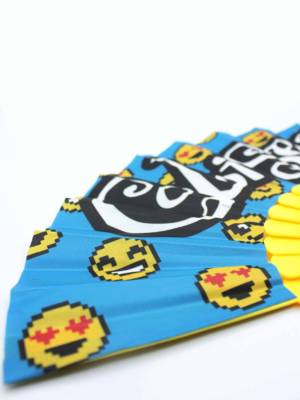 Abanico emoji Coliseum varilla amarilla