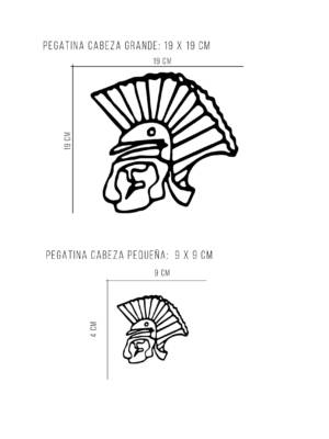 Pegatina Cabeza Romano Troquelada