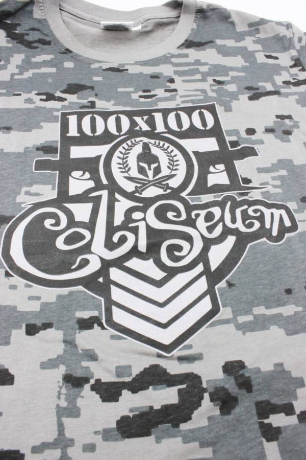 Camiseta 100x100 Coliseum militar gris