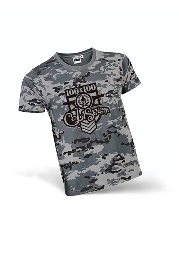 Camiseta 100x100 Coliseum militar gris