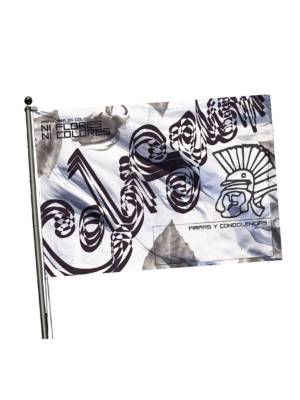 Bandera NI FLORES NI COLORES con palo