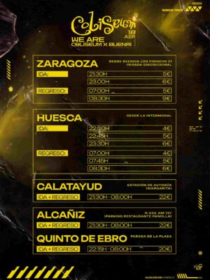 Colibus WE ARE COLISEUM X BUENRI 🟡 18 Abril 2026